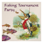 MR PELICAN FISHING TOURNAMENT PARTY PERSONALIZED ANNOUNCEMENTS