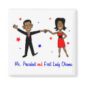 Mr. President and First Lady Obama magnets by nyxxie Mr. President and First Lady Obama magnets