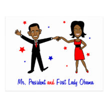 Mr. President and First Lady Obama Postcard