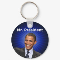 "Mr. President" Obama Keychain by democrattotheend "Mr. President" Obama Keychain
