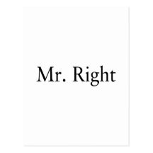 Mr. Right Postcards