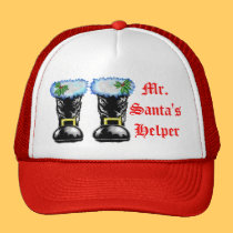 Mr. Santa's Helper Boots Hat hats