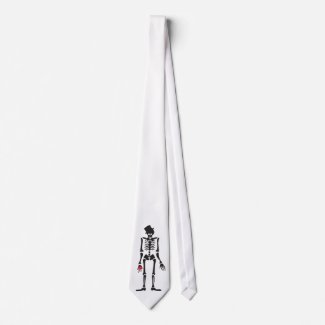 Mr Skeleton Halloween Wedding Tie tie