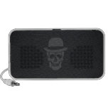 Mr. Skull on black leather Travel Speakers