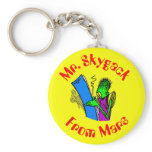 Mr. Skygack from Mars writing in his journal Keychains