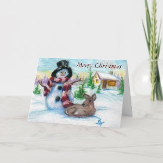 Mr Snowman Christmas Card card