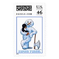 Mr. Snowman's Penguin Buddy  postage