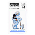 Mr. Snowman's Penguin Buddy postage by SophieClub Mr. Snowman's Penguin Buddy postage