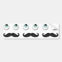 Mr stache bumper sticker