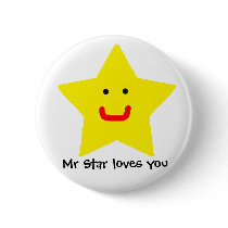 Mr Star loves you buttons by comicstar Mr Star loves you buttons