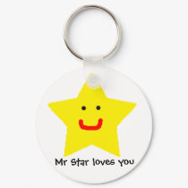 Mr Star loves you keychains by comicstar Mr Star loves you keychains