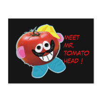 Mr Tomato head humorous parody Postcard by popiconz Mr Tomato head humorous parody Postcard