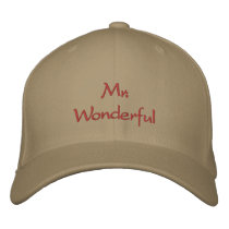 Mr Wonderful Embroidered Baseball Caps