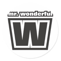 Mr Wonderful Round Stickers