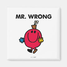 Mr Wrong Classic Refrigerator Magnets