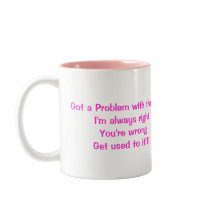 Mrs Always Right mugs by KatAnnette Mrs Always Right mugs