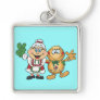 Mrs Claus and Gingerbread man Keychain