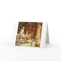 Mrs. Claus Bakes Cookies with Santa's Elves! Greeting Card