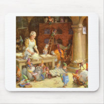 Mrs. Claus Bakes Cookies with Santa's Elves! Mousepads