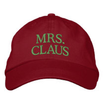 Mrs. Claus Embroidered Hats