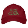 Mrs. Claus Embroidered Hats