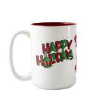Mrs Claus kissing Santa Cup mugs