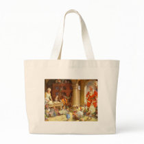 Mrs. Claus & Santas Elves baking Christmas Cookies Canvas Bag