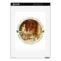 Mrs. Claus & the Elves Bake Christmas Cookies Decal For iPad