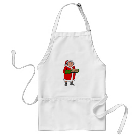 mrs claus with a pie aprons mrs claus with a pie aprons