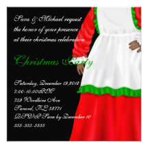 Mrs. Clause christmas invitation