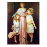 Mrs. Daniels with Two Children Postcards