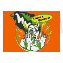 Mrs Frankenstein Needs a Manicure Cards