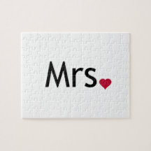 Mrs  - half of Mr and Mrs set Jigsaw Puzzles