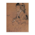 Mrs Leyland seated by Whistler Postcard