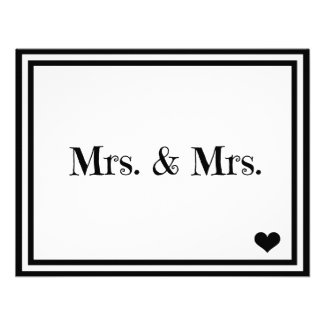 Mrs. & Mrs. Personalized Invitations
