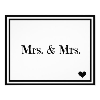 Mrs. & Mrs. Personalized Invitations