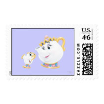 Mrs. Potts and Chip Postage Stamps