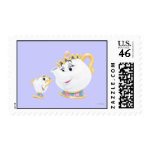 Mrs. Potts and Chip Postage Stamps