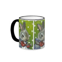 Mrs Rabbit making tea mugs by tanyabond Mrs Rabbit making tea mugs