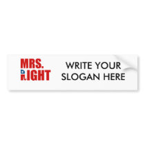 MRS. RIGHT BUMPER STICKERS