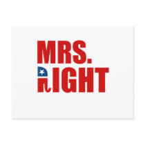 MRS. RIGHT POSTCARD