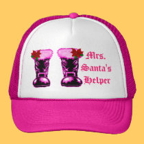 Mrs. Santa's Helper Boots Hat hats