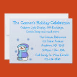 snow, snowman, lady, winter, party, party