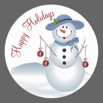Mrs. Snowman Sticker