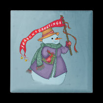 Mrs Snowmans Special Delivery  Christmas Magnet magnets
