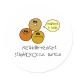 MRSA ROUND STICKER