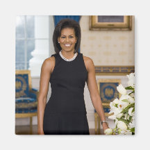 MrsObamaPortrait Fridge Magnets