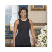 MrsObamaPortrait Fridge Magnets