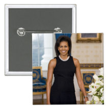 MrsObamaPortrait Pinback Button