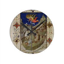 MS 11060-11061 Hours of Notre Dame: Tierce, The an Wall Clocks